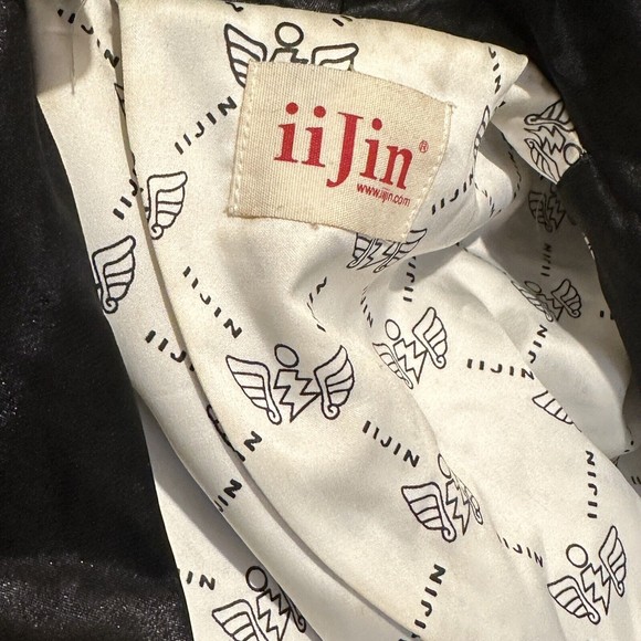 Iijin Paisley Velvet One Button Tuxedo Teal With Black Lapels  S jacket blazer - Picture 11 of 11